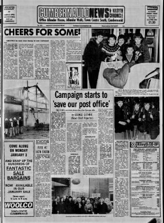 cover page of Cumbernauld News published on December 30, 1982