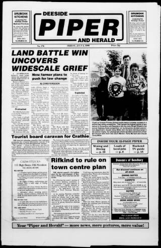 cover page of Deeside Piper published on July 6, 1990