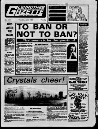 cover page of Glenrothes Gazette published on July 6, 1989
