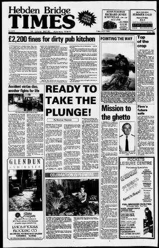 cover page of Hebden Bridge Times published on July 6, 1990