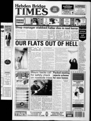 cover page of Hebden Bridge Times published on February 28, 1997