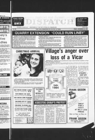 cover page of Hucknall Dispatch published on December 30, 1983