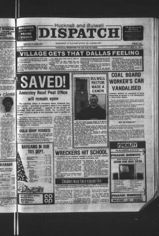 cover page of Hucknall Dispatch published on November 30, 1984