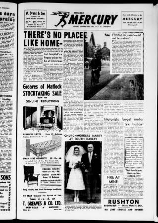 cover page of Matlock Mercury published on December 30, 1961
