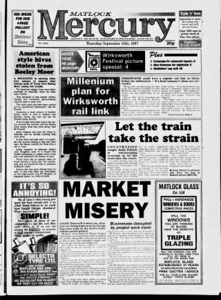 cover page of Matlock Mercury published on September 18, 1997