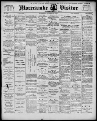 cover page of Morecambe Visitor published on November 15, 1899