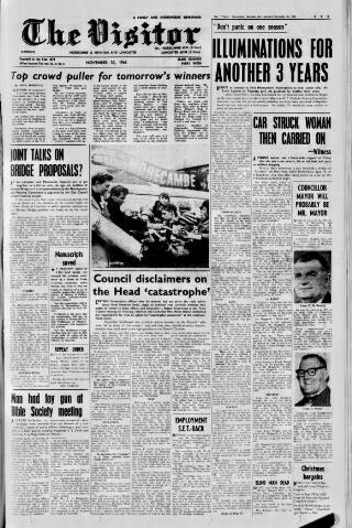 cover page of Morecambe Visitor published on November 30, 1966