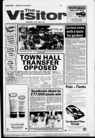 cover page of Morecambe Visitor published on July 6, 1988