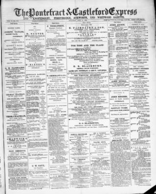 cover page of Pontefract & Castleford Express published on July 6, 1889