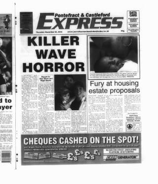 cover page of Pontefract & Castleford Express published on December 30, 2004