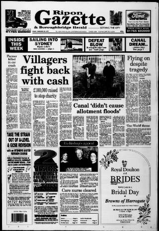 cover page of Ripon Gazette published on February 28, 1997