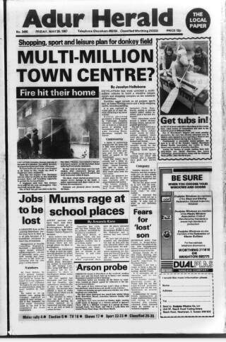 cover page of Shoreham Herald published on May 29, 1987