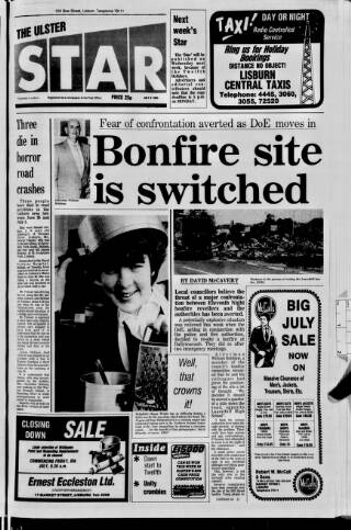 cover page of Ulster Star published on July 6, 1984
