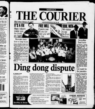 cover page of Warwick Courier published on February 28, 2003