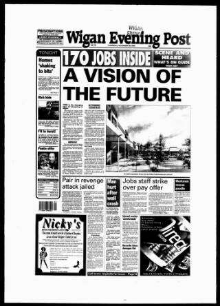 cover page of Wigan Evening Post published on November 30, 1995