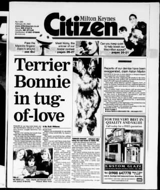 cover page of Milton Keynes Citizen published on February 28, 2002
