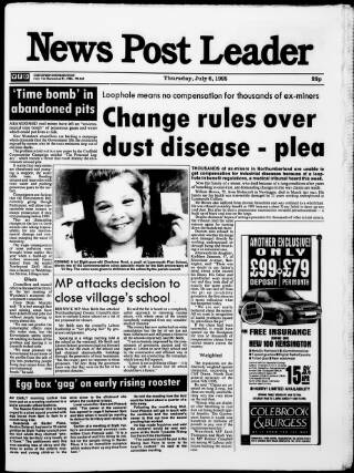 cover page of Blyth News Post Leader published on July 6, 1995