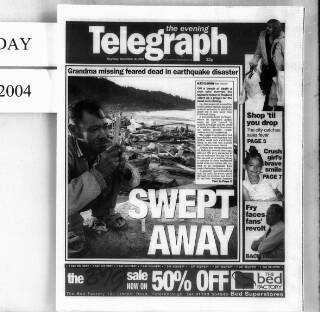 cover page of Peterborough Evening Telegraph published on December 30, 2004