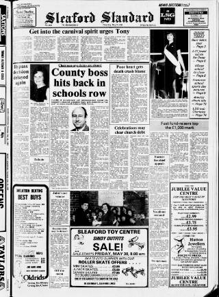 cover page of Sleaford Standard published on May 29, 1980