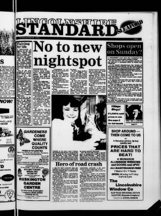 cover page of Sleaford Standard published on November 15, 1985