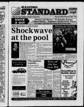 cover page of Sleaford Standard published on February 28, 1991