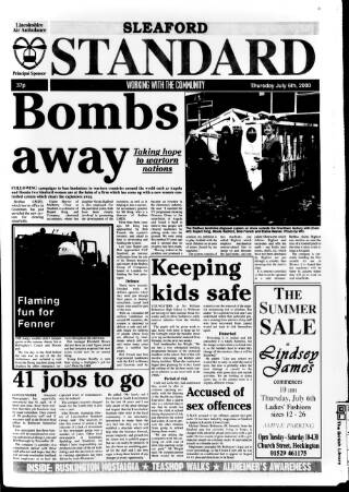 cover page of Sleaford Standard published on July 6, 2000