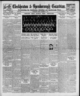 cover page of Cleckheaton & Spenborough Guardian published on November 30, 1951