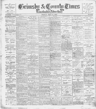cover page of Grimsby & County Times published on July 6, 1906