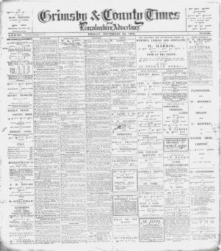 cover page of Grimsby & County Times published on November 30, 1906