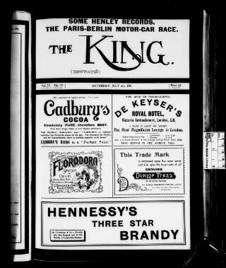 cover page of King and his Navy and Army published on July 6, 1901