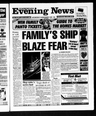 cover page of Scarborough Evening News published on November 30, 1994