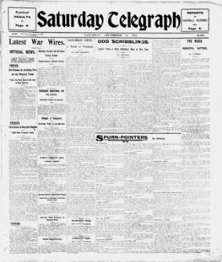 cover page of Saturday Telegraph (Grimsby) published on September 18, 1915