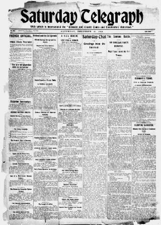 cover page of Saturday Telegraph (Grimsby) published on December 30, 1916