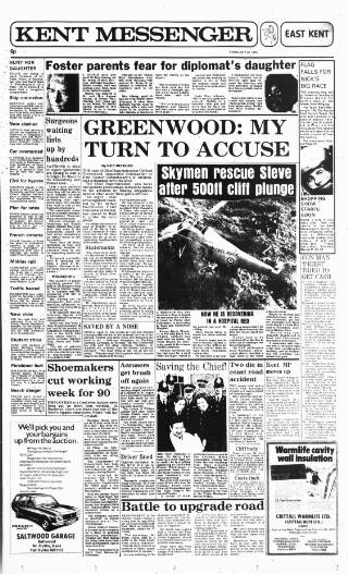cover page of Maidstone Telegraph published on February 28, 1975