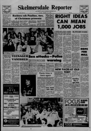 cover page of Skelmersdale Reporter published on December 30, 1976