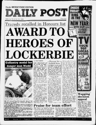 cover page of Liverpool Daily Post published on December 30, 1989