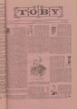 cover page of Toby published on November 24, 1888