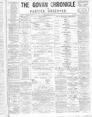 cover page of Govan Chronicle published on May 24, 1878