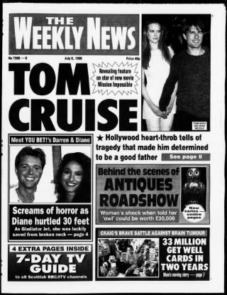 cover page of Dundee Weekly News published on July 6, 1996
