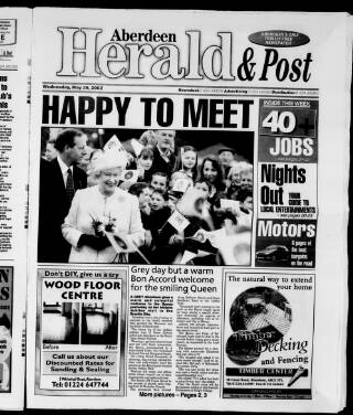 cover page of Aberdeen Herald & Post published on May 29, 2002