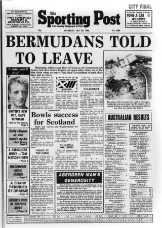 cover page of Sporting Post published on July 26, 1986
