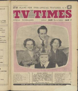 cover page of TV Times published on December 30, 1955