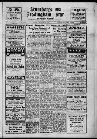 cover page of Scunthorpe Star published on December 30, 1950