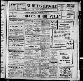 cover page of St. Helens Reporter published on December 20, 1918