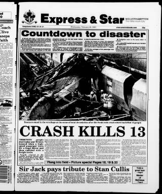 cover page of Wolverhampton Express and Star published on February 28, 2001