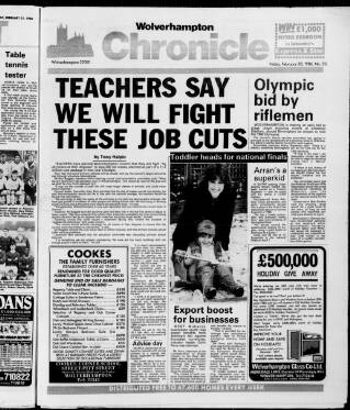 cover page of Midland Counties Express published on February 28, 1986