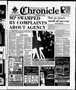 cover page of Midland Counties Express published on May 29, 1998