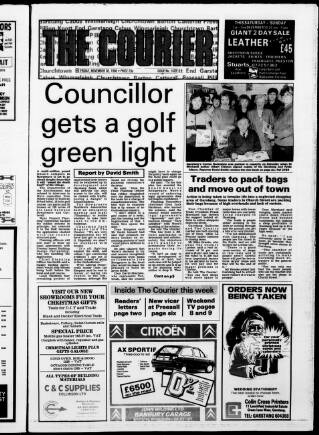 cover page of Garstang Courier published on November 30, 1990
