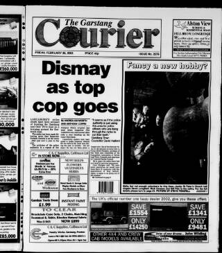 cover page of Garstang Courier published on February 28, 2003