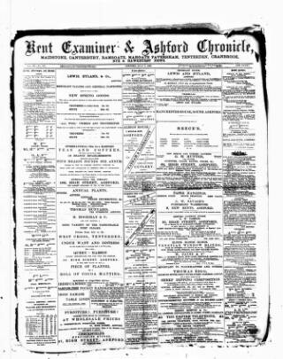 cover page of Kent County Examiner and Ashford Chronicle published on July 6, 1888